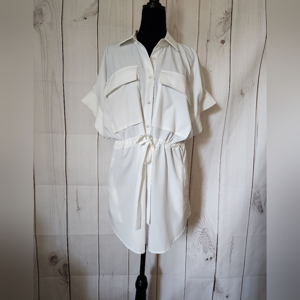 White blouse dress, Size S.